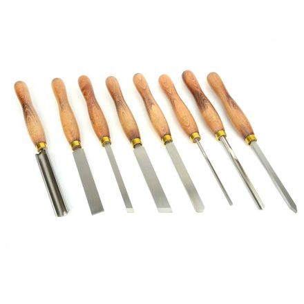 Crown Tools 290 8 Pc Woodturning Tool Set - Wooden Box