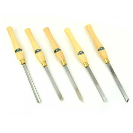 Crown Tools 205 5 Pieces Carbon Steel Woodturning Set
